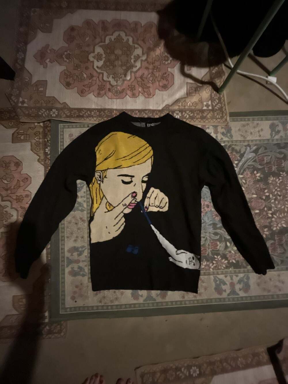 RIPNDIP Coconerm Knit Sweater Size S Black